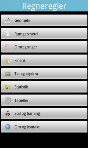 REGNEREGLER APP TIL ANDROID