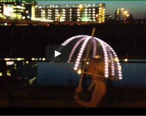 Paraplyen har sit eget lysshow