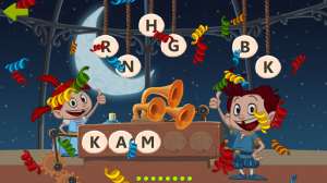 Ungerne leger med bogstaver i gratis dansk læse-app