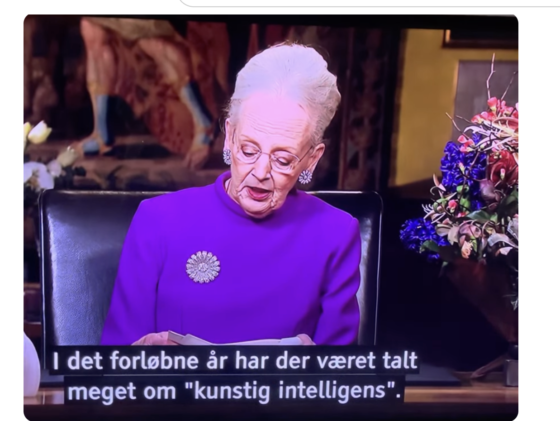 Kunstig intelligens i Dronningens nytårstale